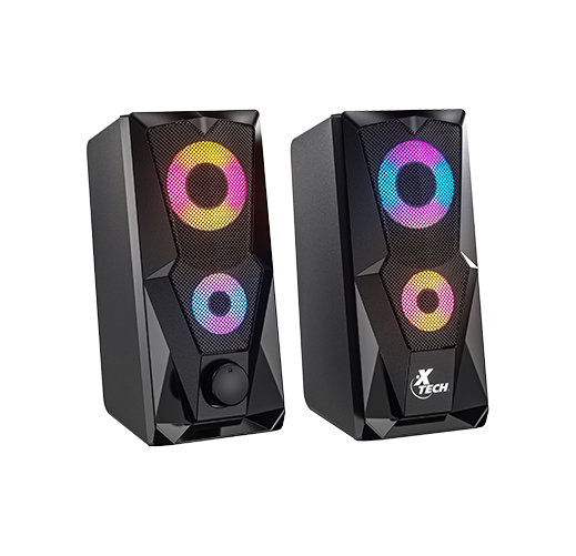 Xtech - Computer Gaming Speakers FireShot 2.0 Stereo 6W USB  - Black
