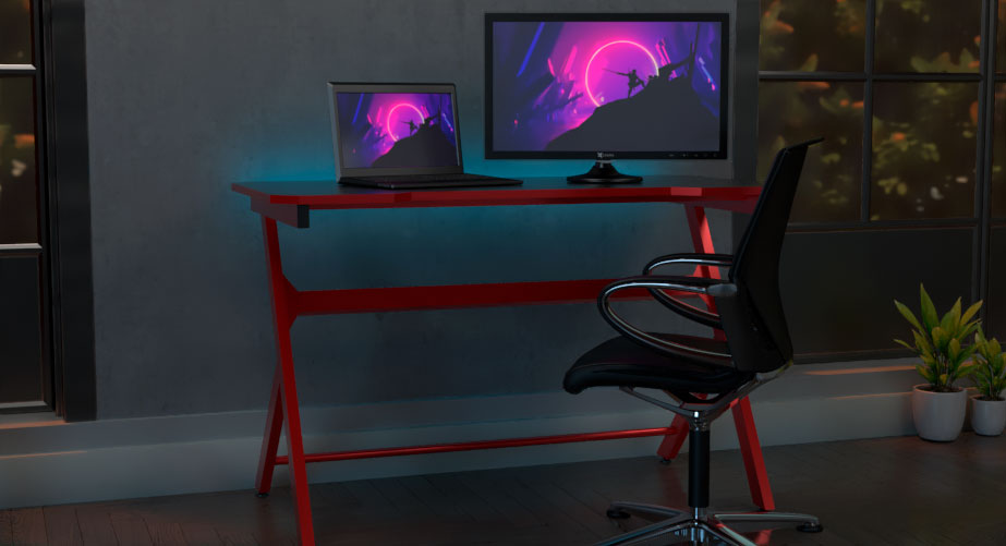 Xtech - Gaming Computer Desk Red Wizard Red/Black (XTF-CD187)