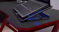 Xtech - Laptop Cooling Pad 156In USB Blue LED 2 USB-A Ports 2 Powered & Silent Fans - Black