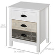 Avery Accent Table Storage Cabinet/Nightstand with 3 Drawers