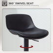 Zee Counter Height/Bar Stools Set of 2 with Adjustable Height and Swivel Seat-Black