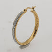YARA Gold: 'Pavé All the Way' Zirconia Hoop Earrings (Regular Size)