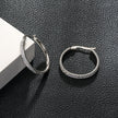 YARA Silver (Or Blanc) : Boucles d'oreilles créoles en zircone 'Pavé All the Way' (taille standard)