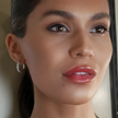 Style YARA : Boucles d'oreilles créoles en zircone pavée 'Pavé All the Way' (petite taille) Argent