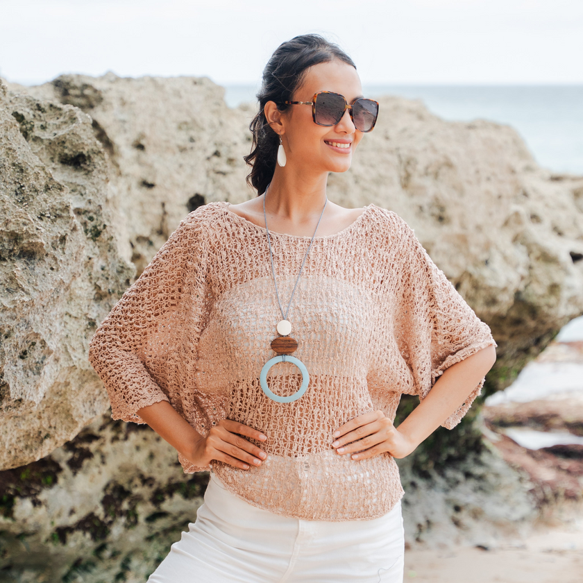 Short Sleeved Top - Taupe