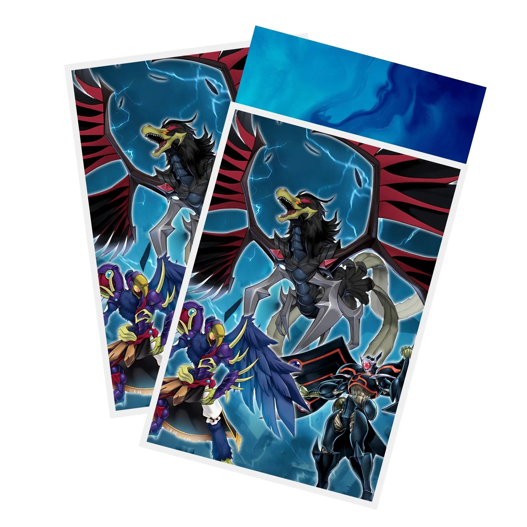 Manches de cartes Dragon à ailes noires