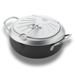 Yoshikawa GOGI Tempura Pot 24cm –  With stainless‑Steel Drip Lid