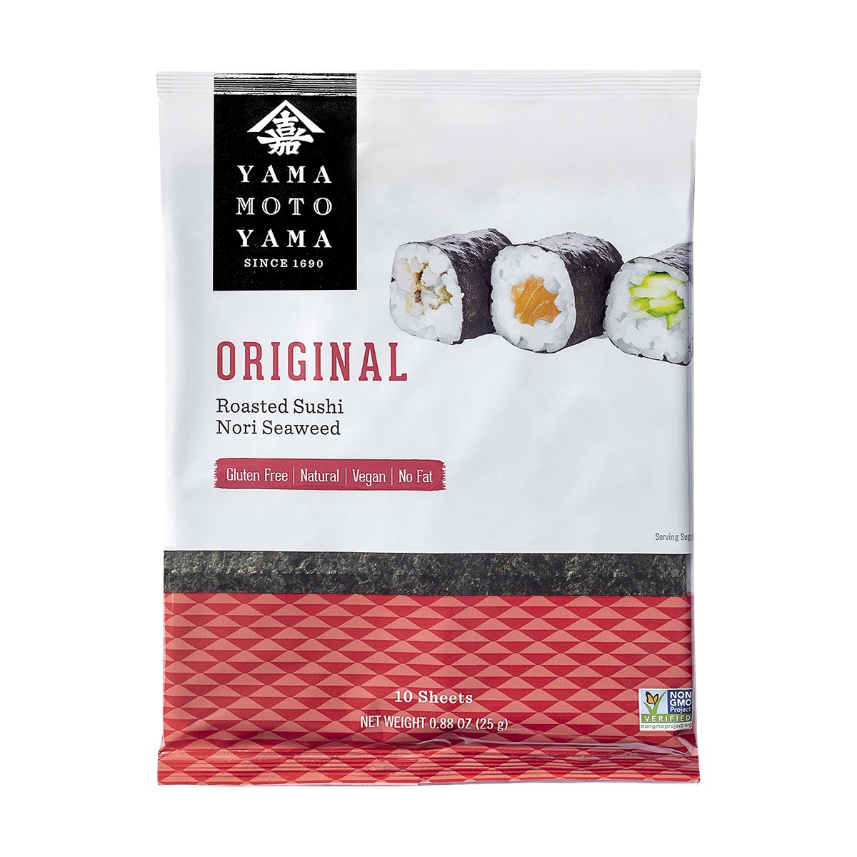 Yamamotoyama Roasted Sushi Nori Original (10 Sheets/25G) [Best Before Date: 2027.02.23]