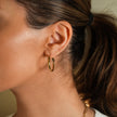 YOSHIKO: Mid-Width Essential Hoop Earrings Gold Size A (2 cm)