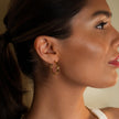 YOSHIKO: Mid-Width Essential Hoop Earrings Gold Size A (2 cm)