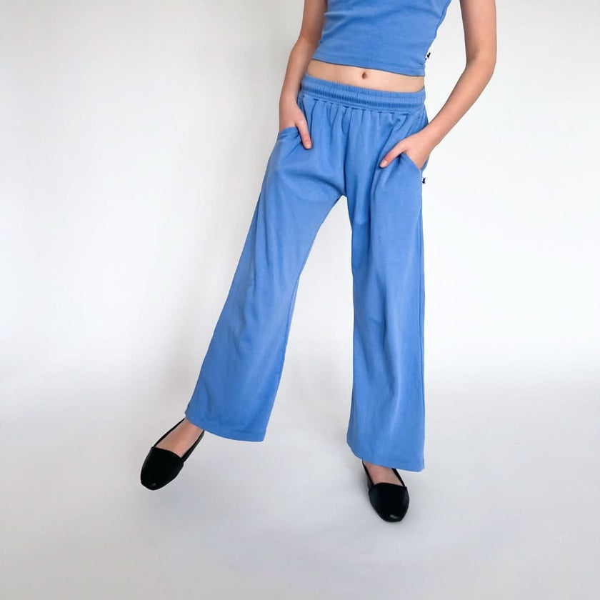 Youth Bamboo Wide Leg Pants | Parlour Stripe