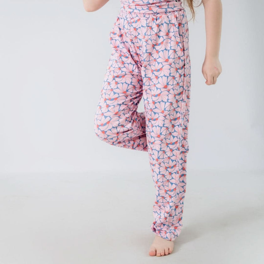 Youth Bamboo Wide Leg Pants | Tidal Blue