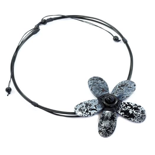 Large Wooden Flower Necklace