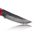 YUMA Damascus Steel Skinner Knife 5 inch blade with Original Cow leather sheath