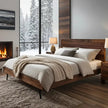 Cadre de lit QUEEN en bois massif d’acacia (WALNUT)