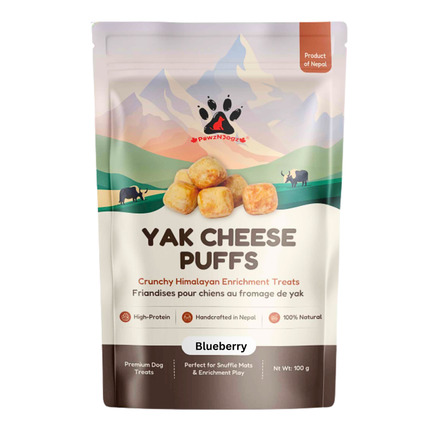Yak Cheese Puffs for Dogs – Blueberry