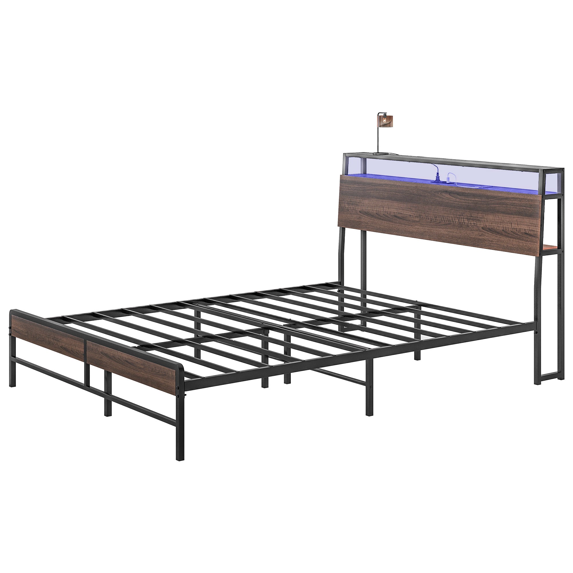Logan Queen Size Bed Frame with LED Lights