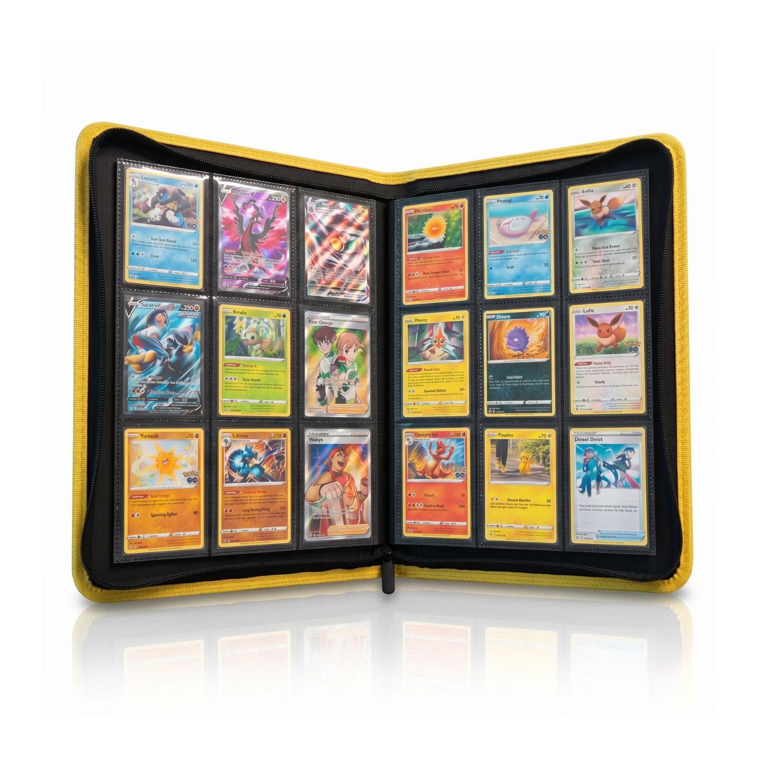 EVORETRO 9-Pocket Zip-Up Trading Card Zipper Binder for 360 cards