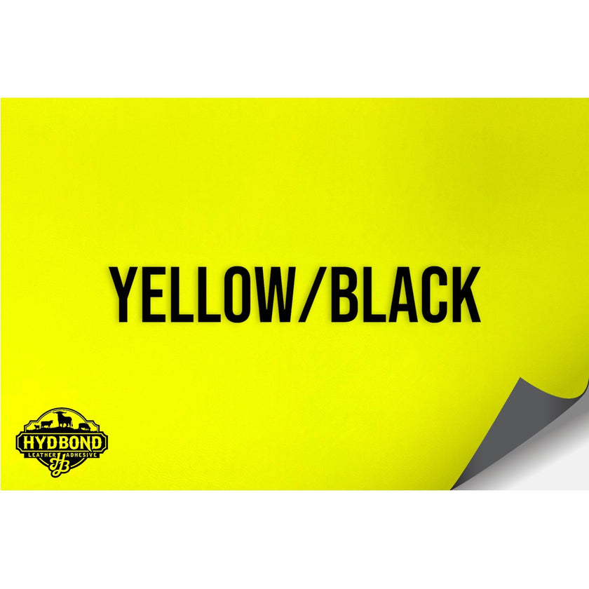 NO ADHESIVE YELLOW/BLACK HYDBOND LEATHERETTE SHEET (12