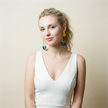 Long Art Deco Statement Earrings, Post or Clip On – 