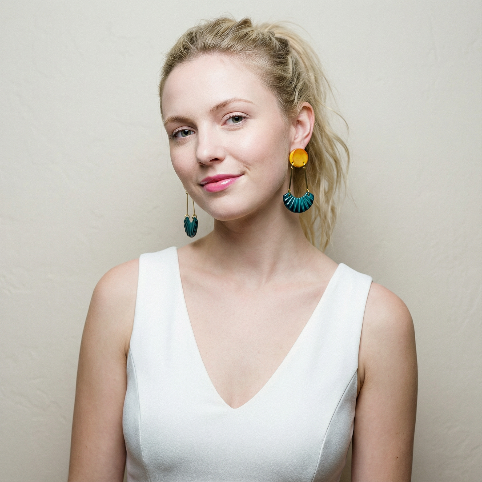 Long Art Deco Statement Earrings, Post or Clip On – 