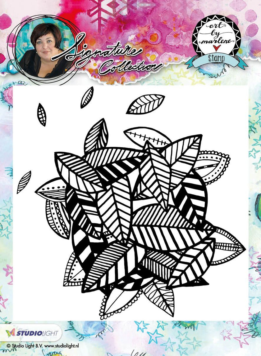 Cling Stamp Background (1) 14x14 cm Art By Marlene nr.10