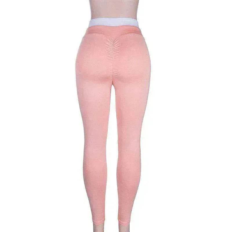 Yoga pants ladies sports leggings orange fitness pants