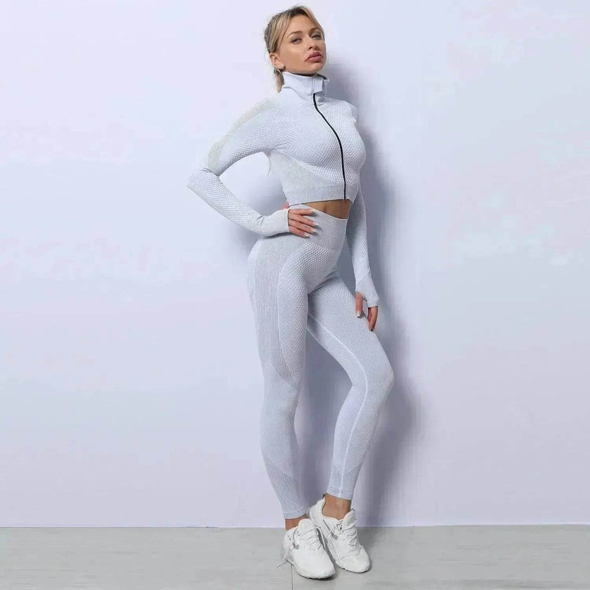 Yoga sets female sport gym suit