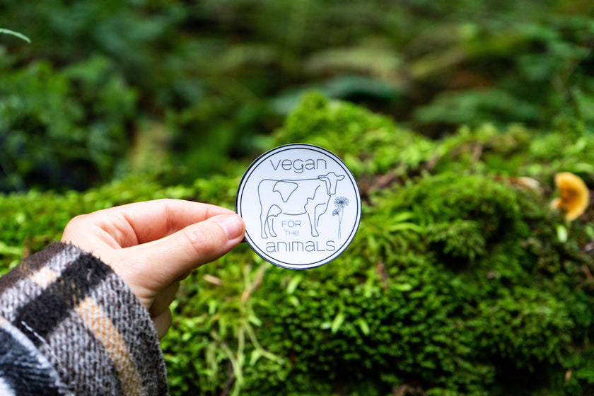 Vegan for the Animals Sticker