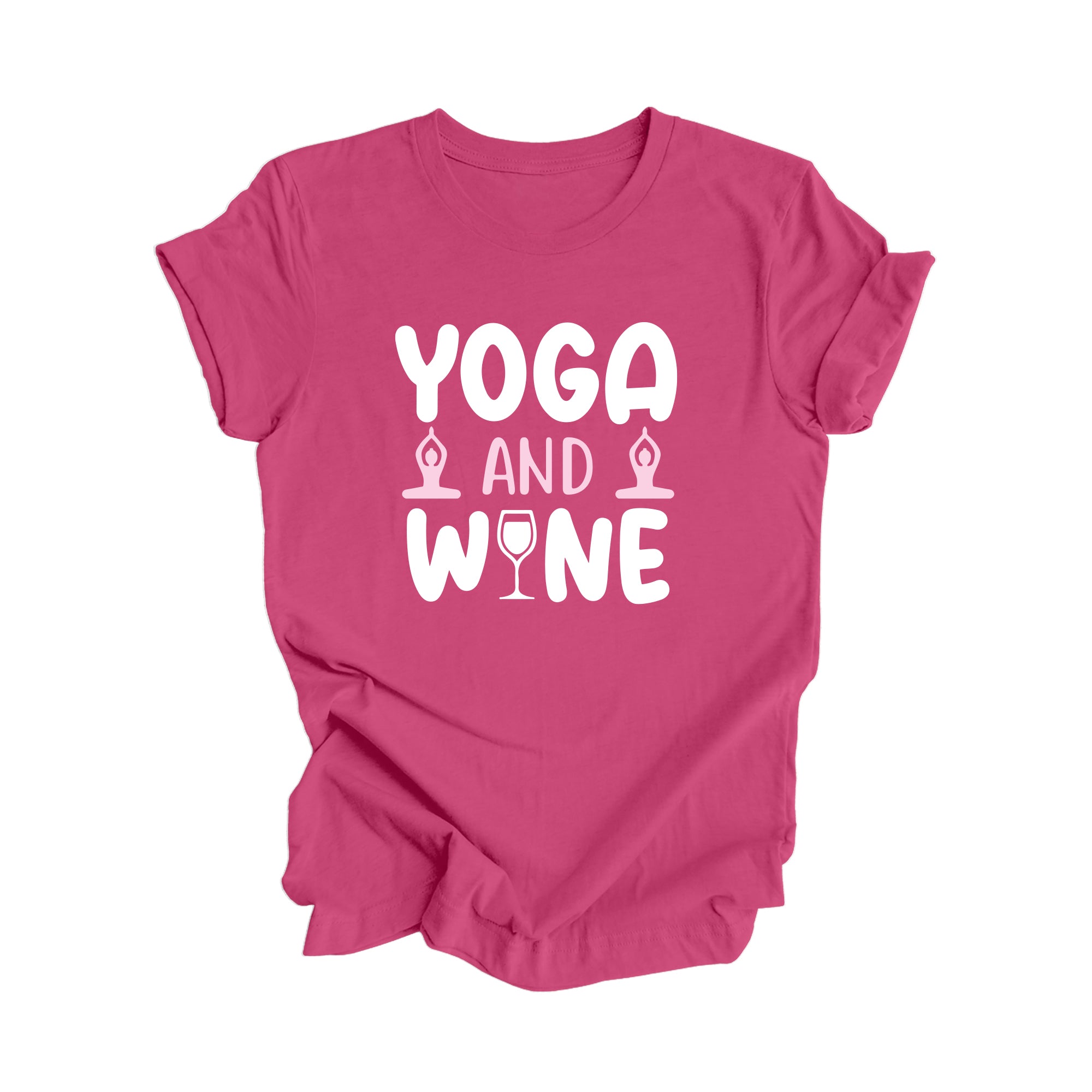 Yoga And Wine - Yoga Gift, Meditation Shirt, Yoga T-shirt, Yoga Lover Gift, Yoga Teacher Shirt, Wellness Shirt, Self Care Shirt - Inspired X