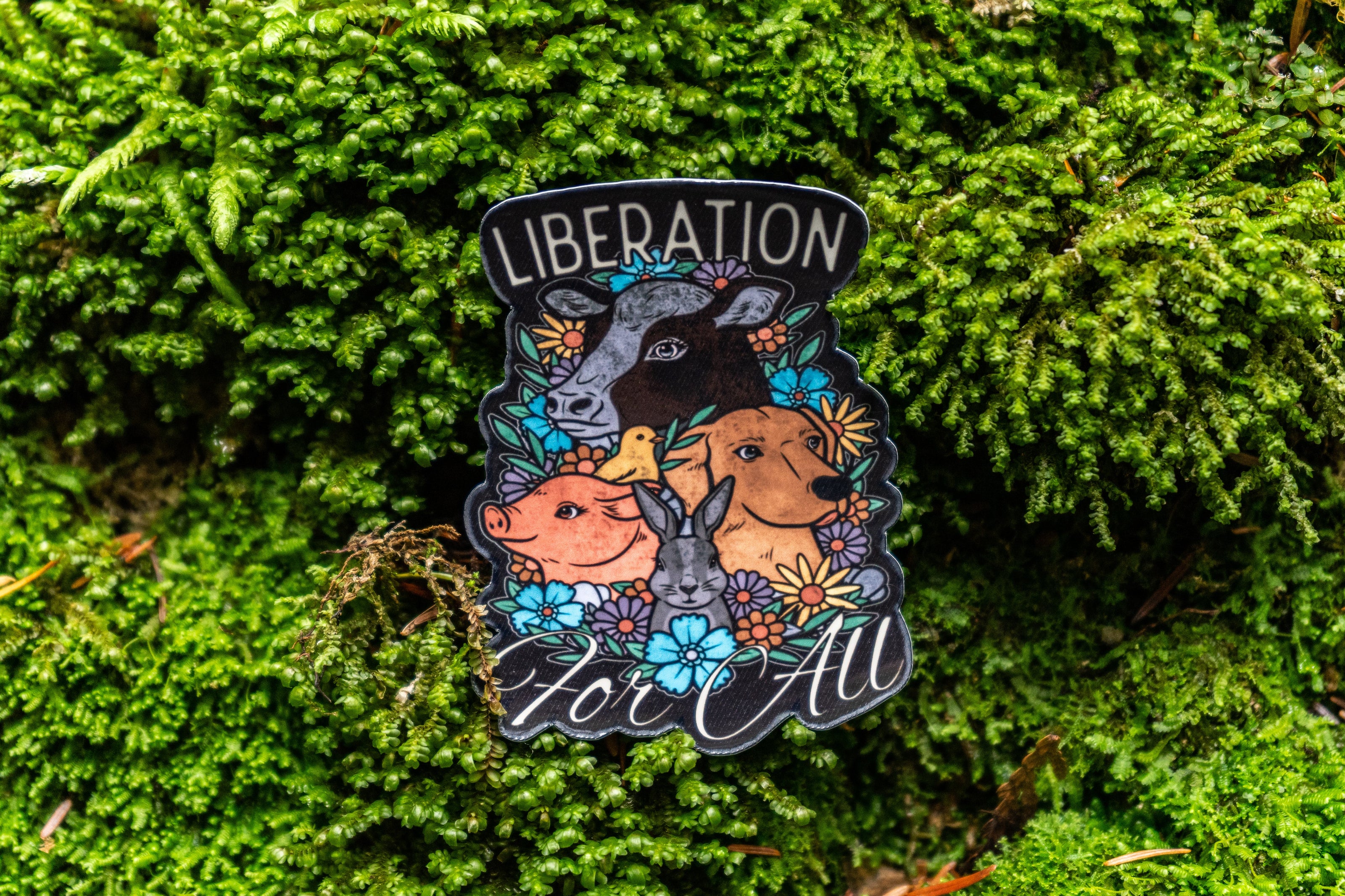 Liberation For All Vegan Sticker