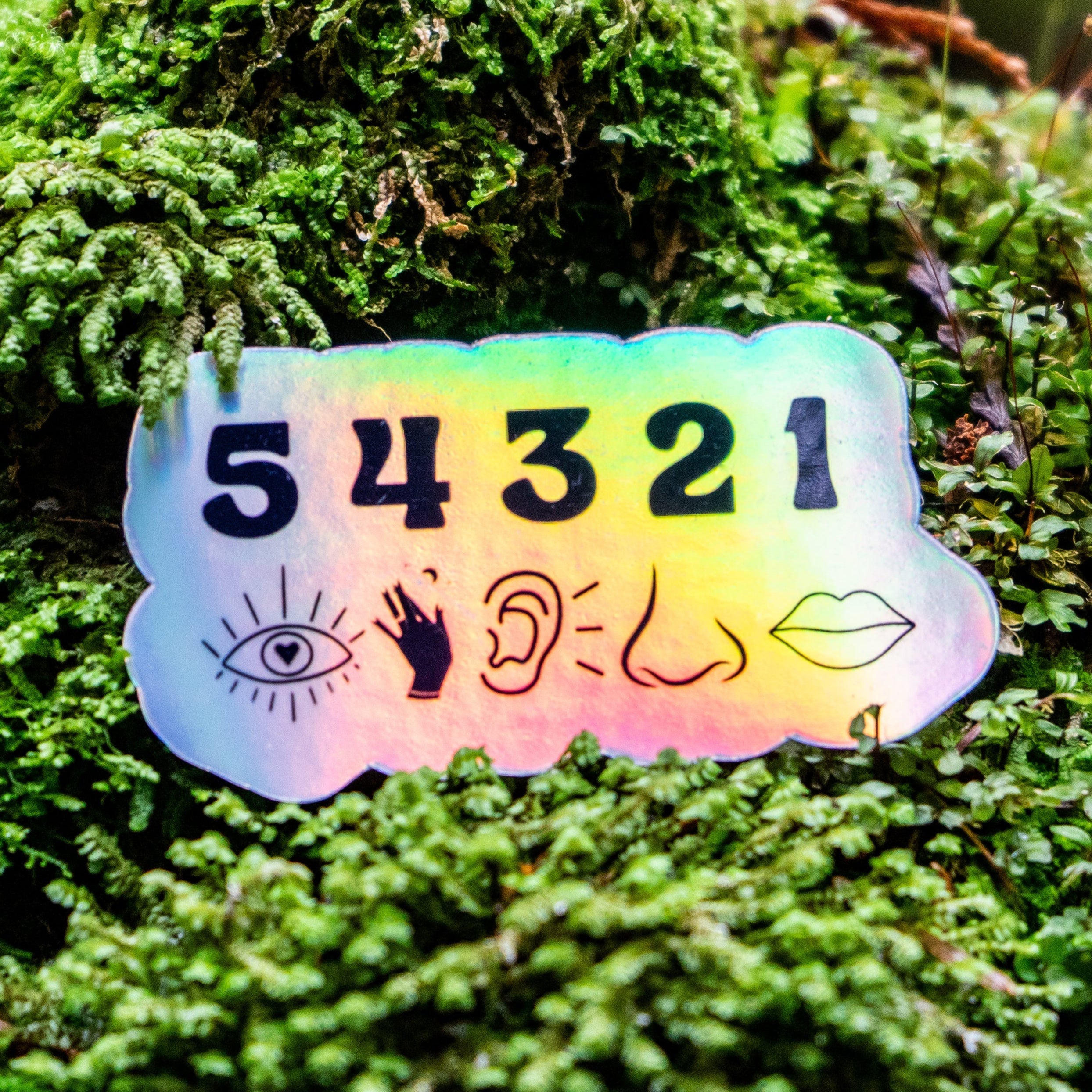 54321 Holographic Grounding Sticker