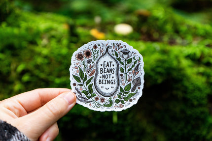 Eat Beans Not Beings Vegan Sticker