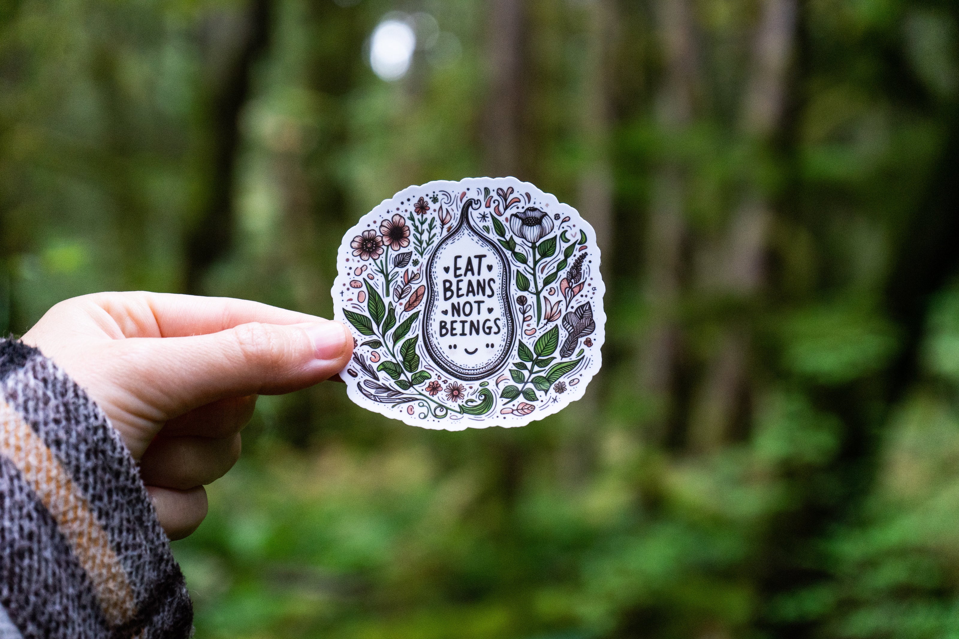 Eat Beans Not Beings Vegan Sticker