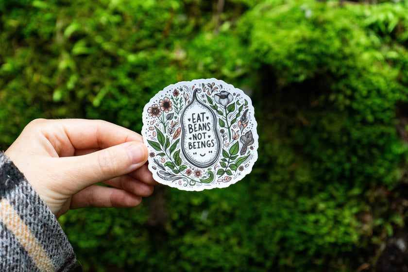 Eat Beans Not Beings Vegan Sticker