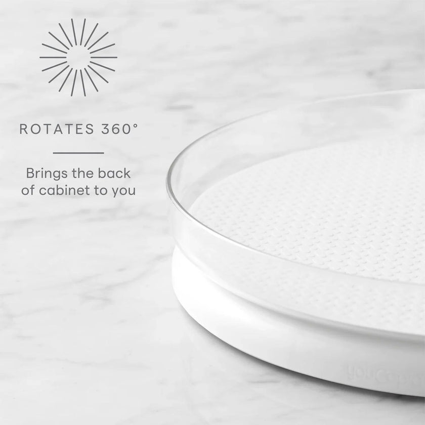 YouCopia - FridgeView Plateau tournant et tapis pour réfrigérateur (emballage bilingue)