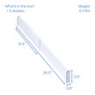 YouCopia - ReStickable - Shallow Drawer Dividers, 3-Pack