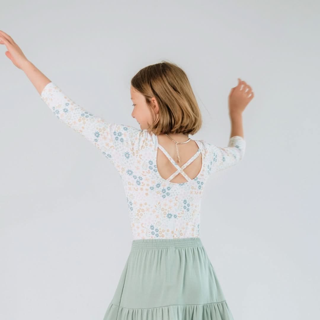 Youth Bamboo Audrey Bodysuit | Pastel Blooms