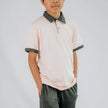 Youth Bamboo Polo Shirt | Blush Charcoal