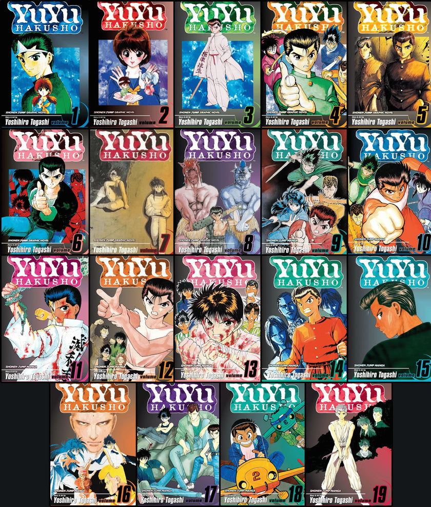 YuYu Hakusho, Complete Series Manga Set (Vols. 1-19)