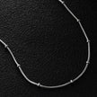 ZAHARA Mini Textured Beaded Dainty Silver Chain