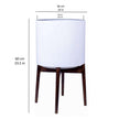 Zarita -Mid-Century Modern Plant Stand With White Planter