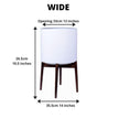 Zarita -Mid-Century Modern Plant Stand With White Planter