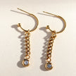 ZENDA Cuban Link Chain Drop Earrings