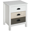 Avery Accent Table Storage Cabinet/Nightstand with 3 Drawers