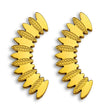 ZOEY : Boucles d'oreilles en forme de feuille incurvée avec motif.