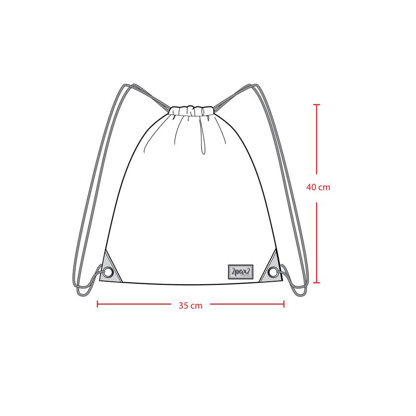 Drawstring Bag Navy With Star Print
