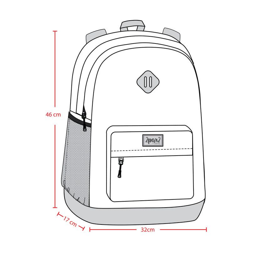 Kids Backpack Blue Checkered Print