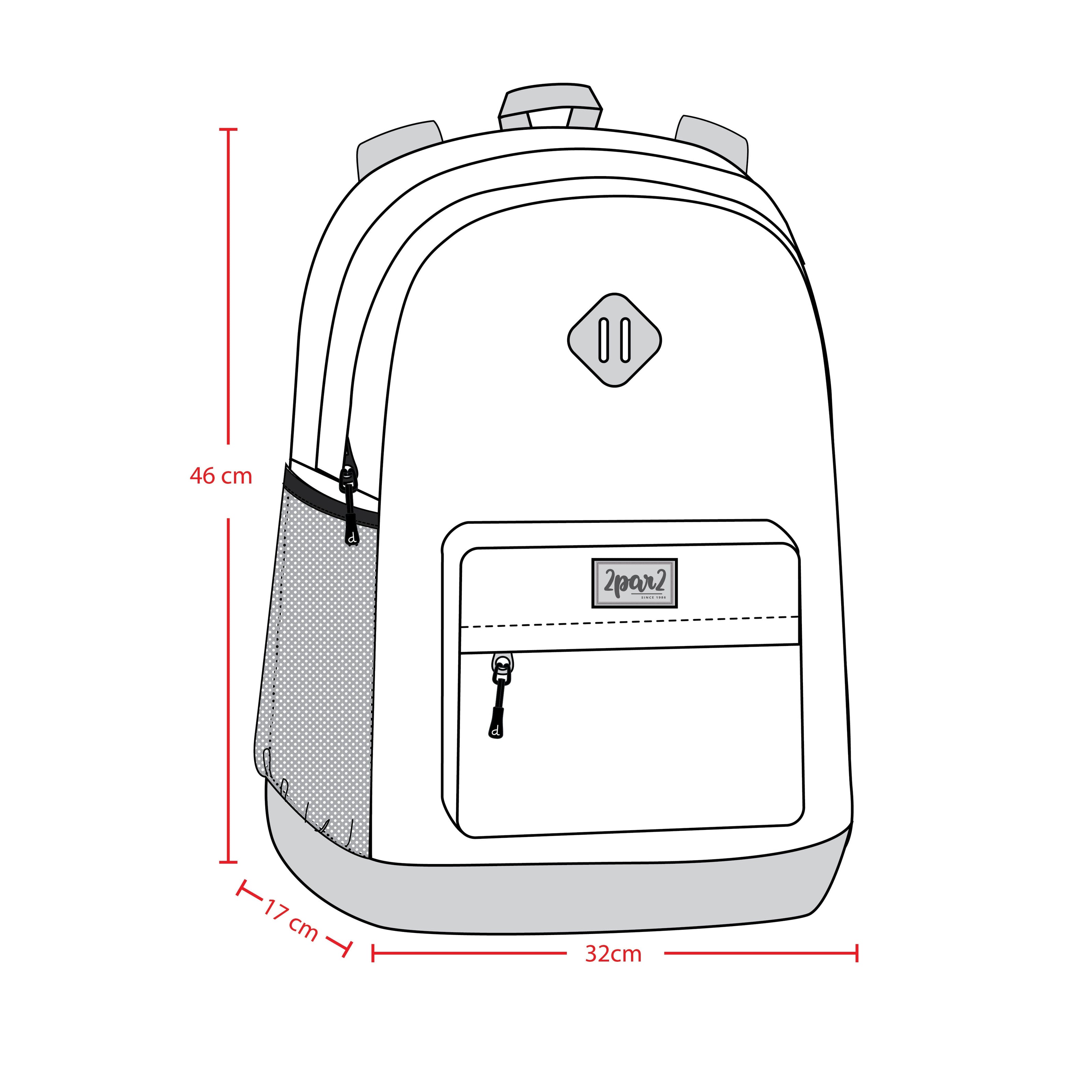 Kids Backpack Black Dinosaur Print