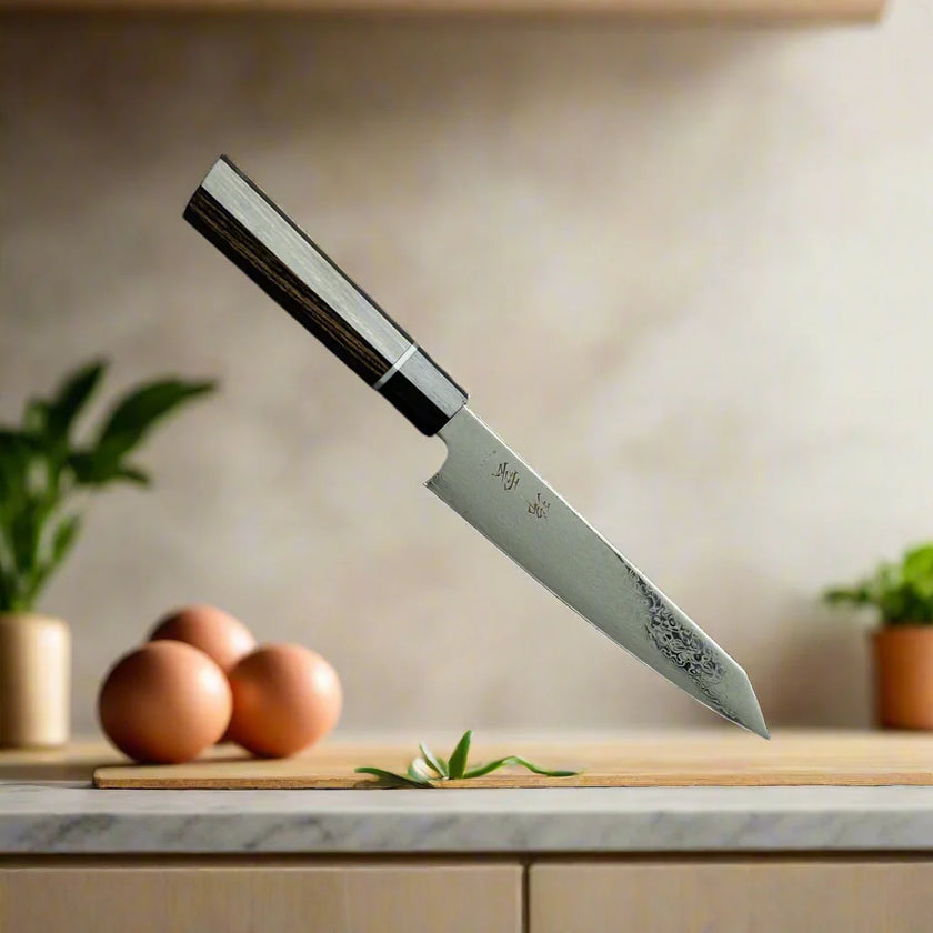 ZUIUN Japan | Couteau d'office artisanal en acier damassé 150mm
